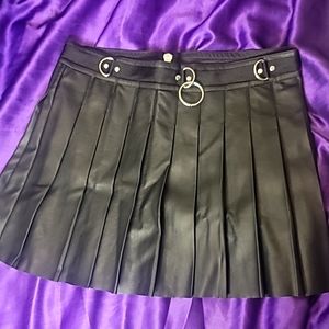 Current Mood Faux Leather Skirt